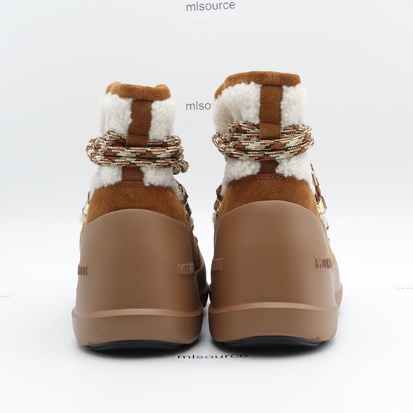 NEW Moon Boot Luna Shearling Suede Water Resistant Boots Women's Size 7 / 38 EU - Picture 5 of 8